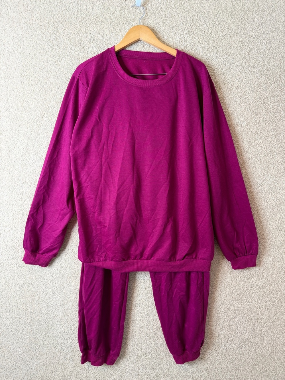 PINSPARK Magenta 2 Piece Sweatshirt Jogger Set Size XL Tracksuit